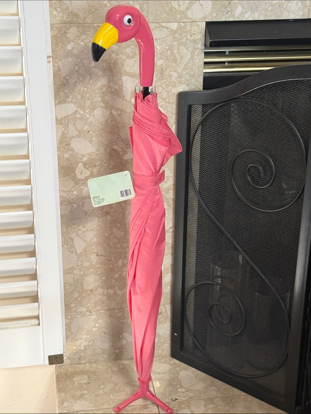 Pink Flamingo Handle Umbrella - Decorative Pink Rain Umbrella